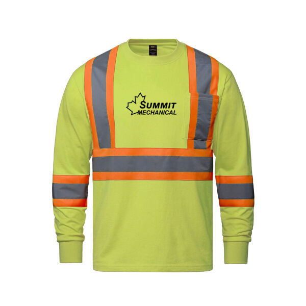 BULK - Paramount - Cotton Long Sleeve Hi-Vis T-Shirt  Thumbnail